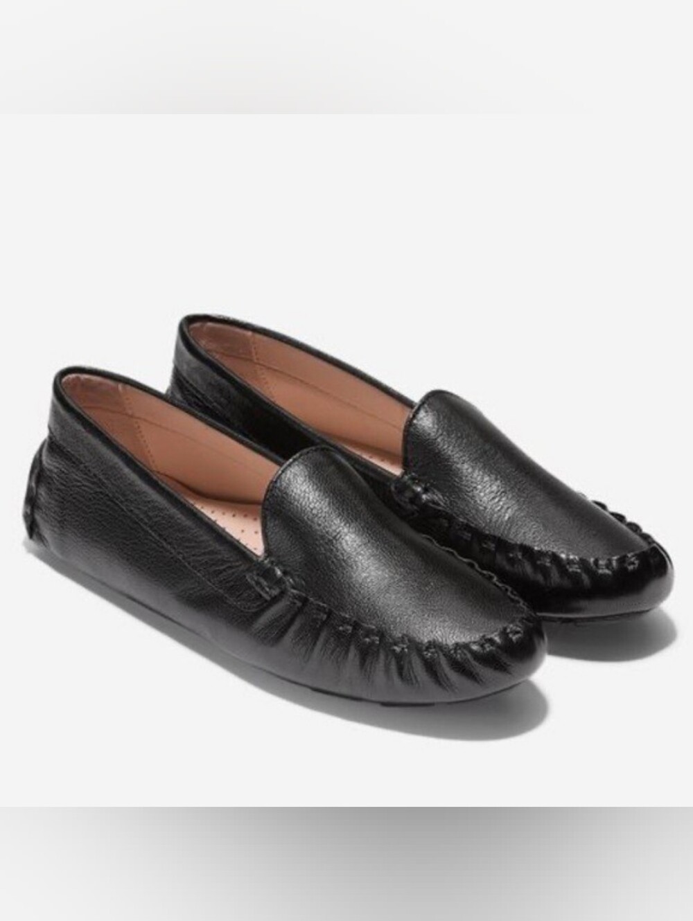 Cole Haan Evelyn Drivers Pebbled Leather Moc-toe Stitching Women's Size 8B